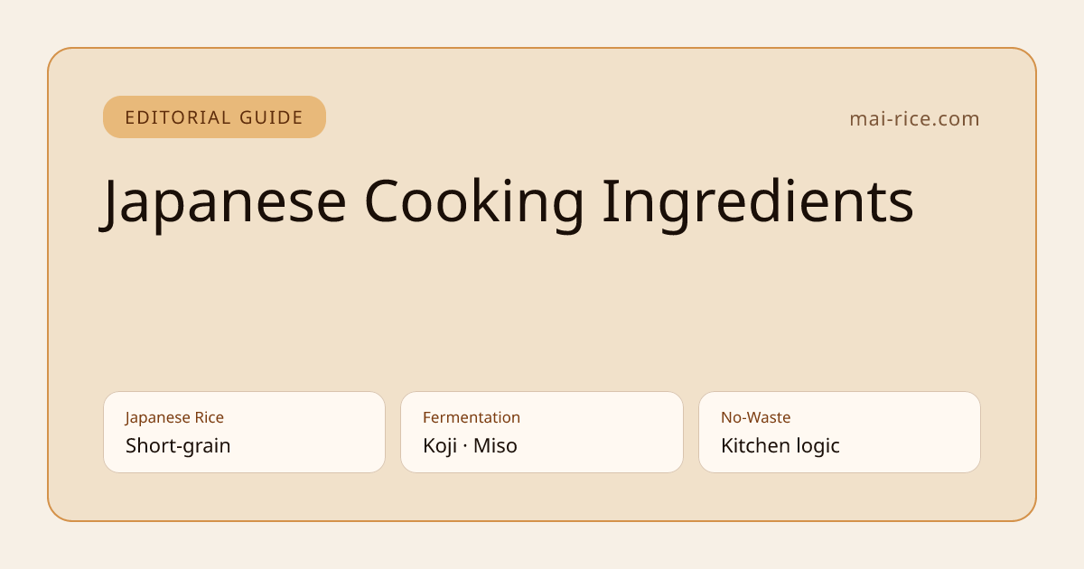 Japanese Cooking Ingredients